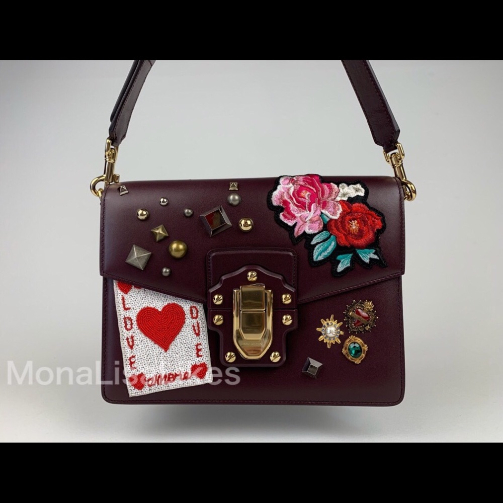 SOLD  DOLCE & GABBANA Lucia Floral Embellished Bag